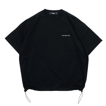PRIME GALLERY LOGO S/S DRAWCORD TEE - BLACK