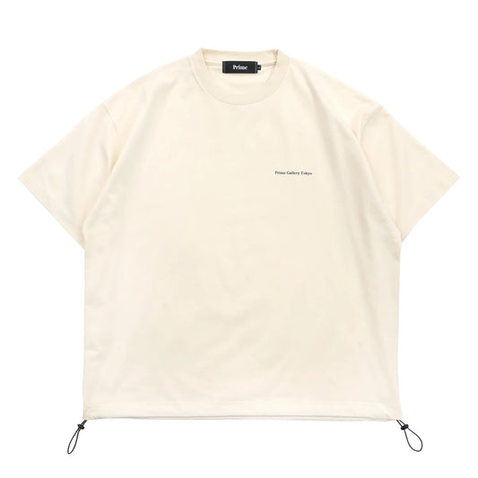 PRIME GALLERY LOGO S/S DRAWCORD TEE - WHITE