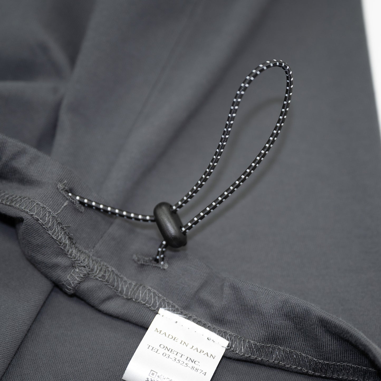 PRIME GALLERY LOGO S/S DRAWCORD TEE - SUMI BLACK