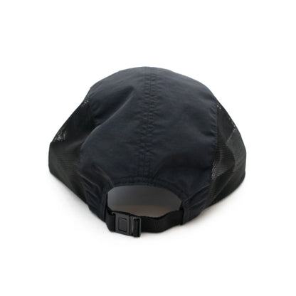 PRIMEのナイロンキャップ「BOX LOGO NYLON CAP」のBLACKカラーの背面からの商品写真