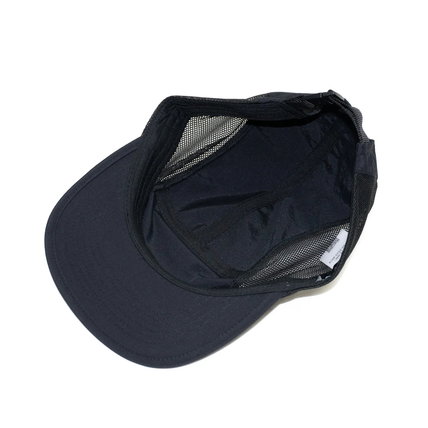 PRIMEのナイロンキャップ「BOX LOGO NYLON CAP」のBLACKカラーの被り口の写真