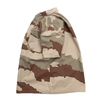 フランス軍の通称チャドシャツのPrime Vinatge(USED)の「DESERT CAMO FRENCH ARMY SHIRTS」の側面からの商品写真