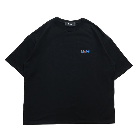 Prime / CORPORATE LOGO "MOTEL" S/S TEE - BLACK