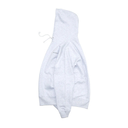 Primeのパーカー・フーディ「PRIME GALLERY BAR LOGO HOODY」のASHカラーの側面からの商品写真