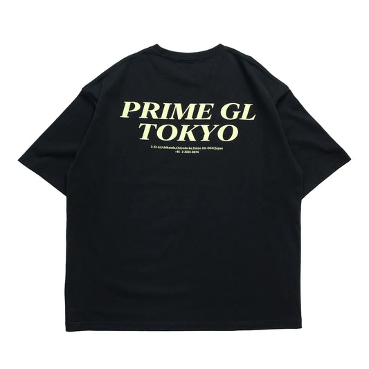 PrimeのTシャツ「SOUVENIER STAFF TEE」のBLACKカラーの背面からの商品写真