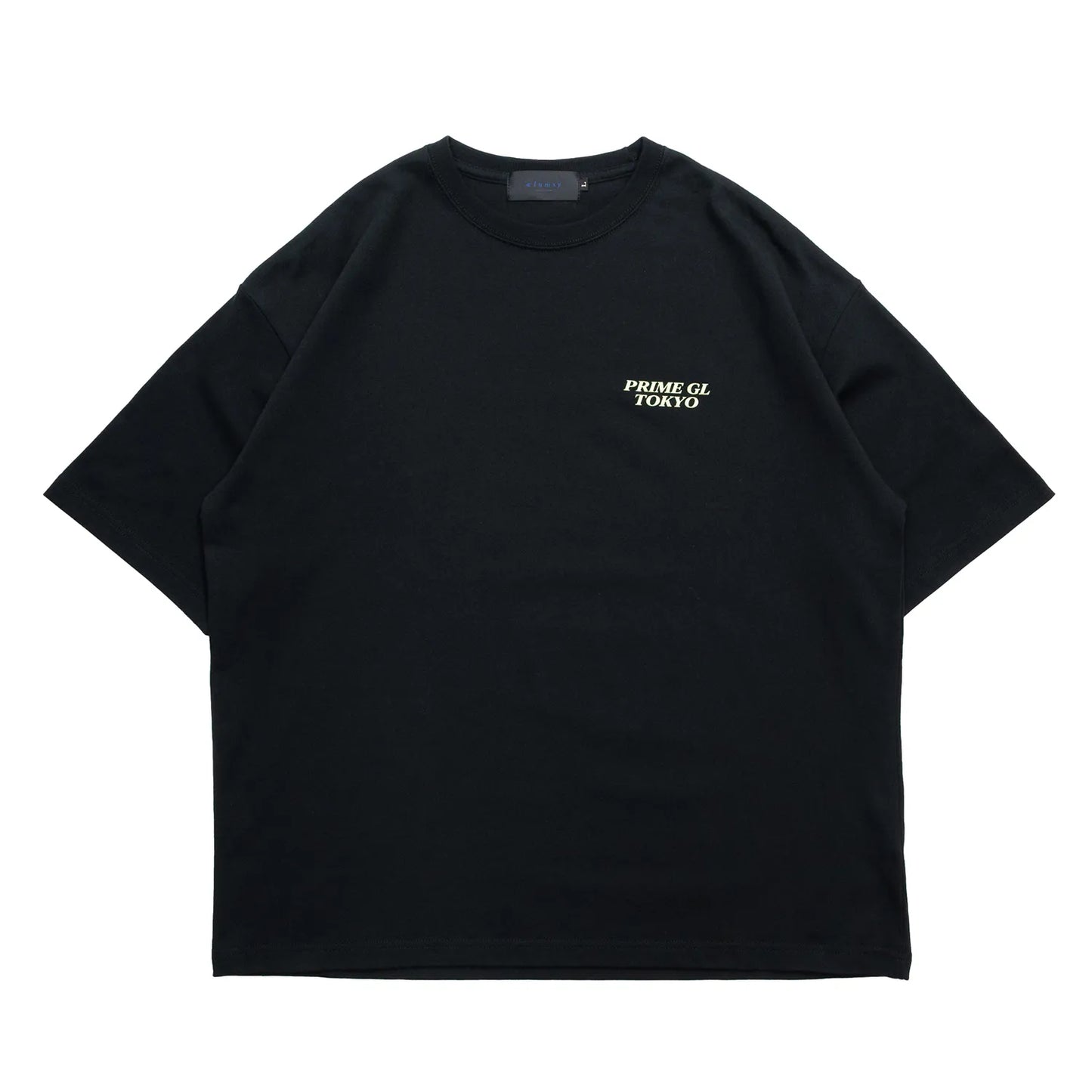 PrimeのTシャツ「SOUVENIER STAFF TEE」のBLACKカラーの正面からの商品写真