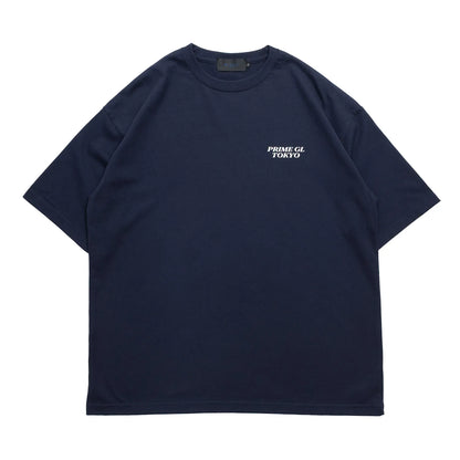 PrimeのTシャツ「SOUVENIER STAFF TEE」のNAVYカラーの正面からの商品写真