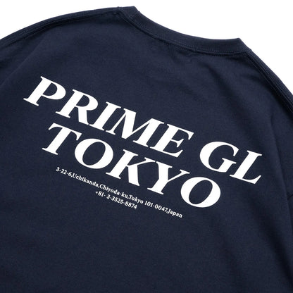 PrimeのTシャツ「SOUVENIER STAFF TEE」のNAVYカラーの背面デザイン写真