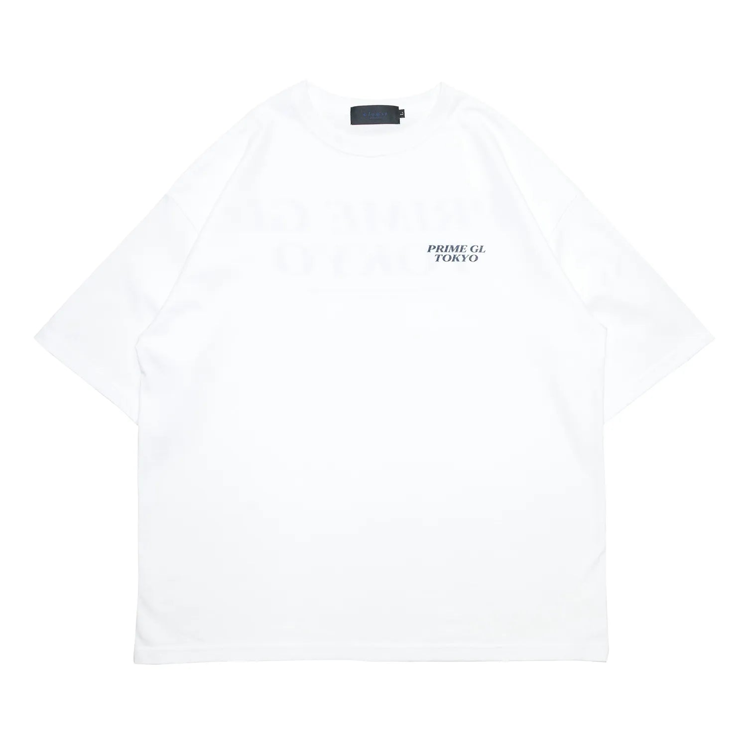 PrimeのTシャツ「SOUVENIER STAFF TEE」のWHITEカラーの正面からの商品写真