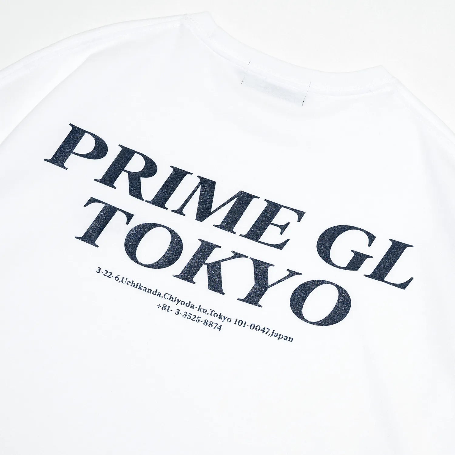 PrimeのTシャツ「SOUVENIER STAFF TEE」のWHITEカラーの背面デザイン写真