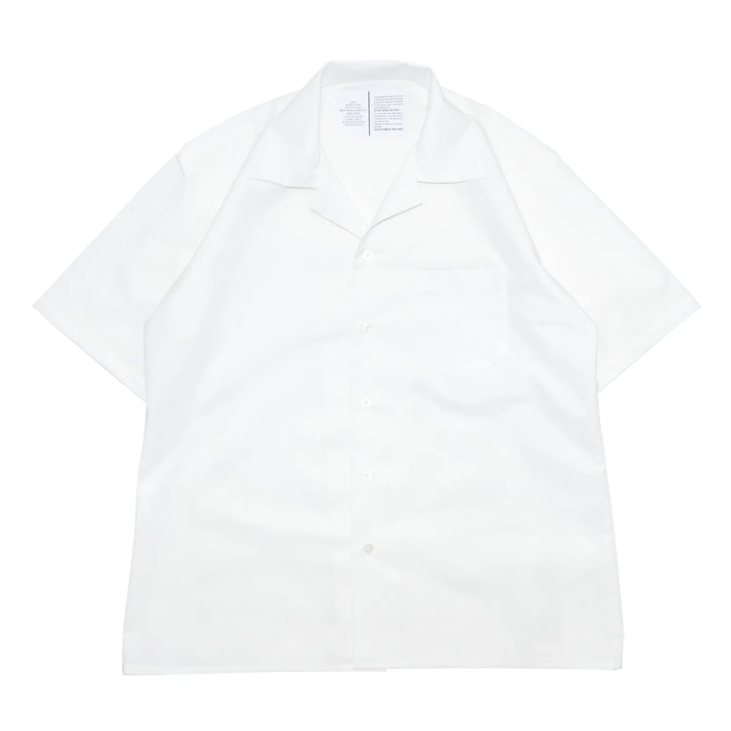 Primeがセレクトするビンテージウェア「PRIME VINTAGE」の「US MILITARY STAFF S/S SHIRTS」のWHITEカラーの正面からの商品写真