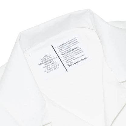 Primeがセレクトするビンテージウェア「PRIME VINTAGE」の「US MILITARY STAFF S/S SHIRTS」のWHITEカラーの襟元の写真