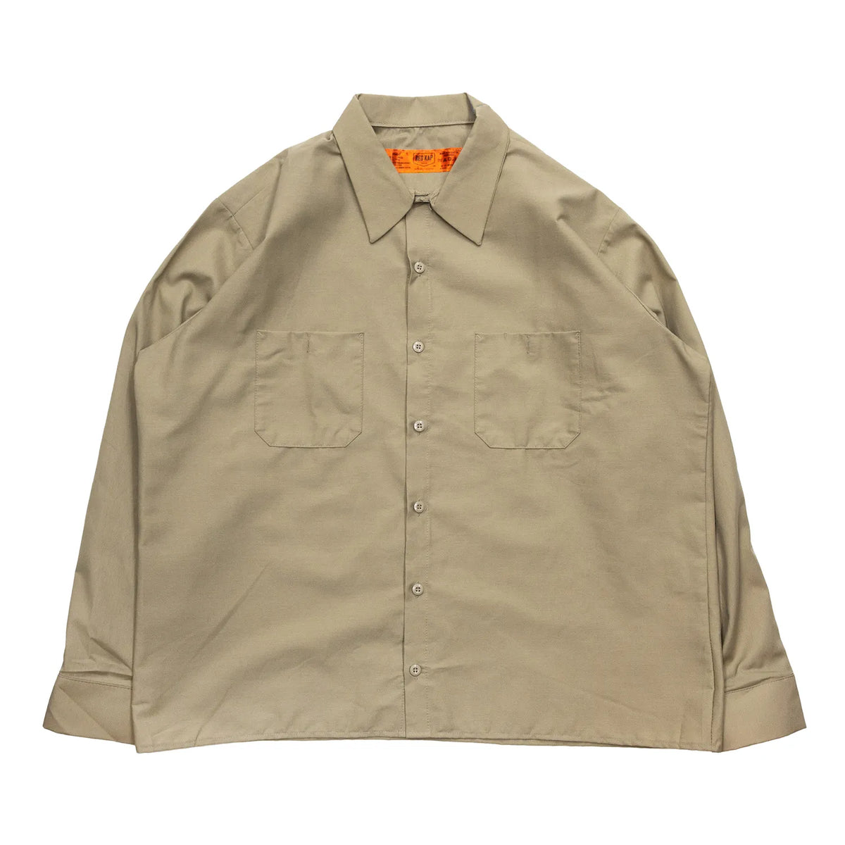 （Prime EXCLUSIVE）RED KAP / SHORT LENGTH SOLID WORK SHIRTS - BEIGE