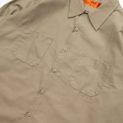 （Prime EXCLUSIVE）RED KAP / SHORT LENGTH SOLID WORK SHIRTS - BEIGE