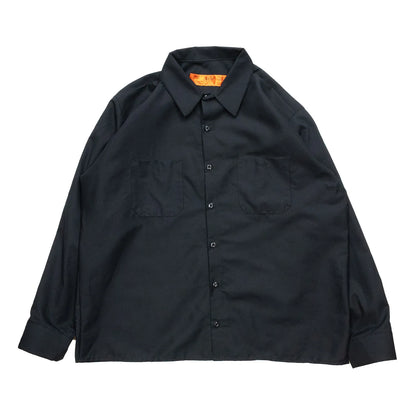 （Prime EXCLUSIVE）RED KAP / SHORT LENGTH SOLID WORK SHIRTS - BLACK