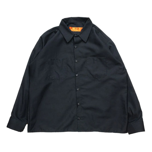 （Prime EXCLUSIVE）RED KAP / SHORT LENGTH SOLID WORK SHIRTS - BLACK