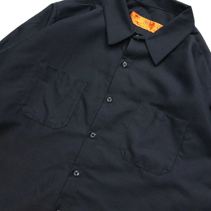 （Prime EXCLUSIVE）RED KAP / SHORT LENGTH SOLID WORK SHIRTS - BLACK