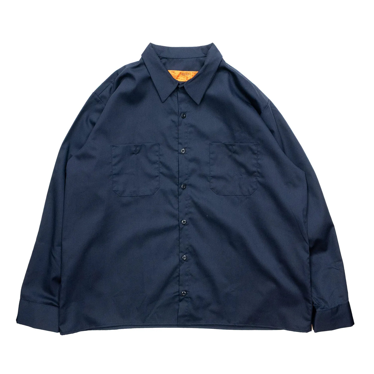 （Prime EXCLUSIVE）RED KAP / SHORT LENGTH SOLID WORK SHIRTS - NAVY