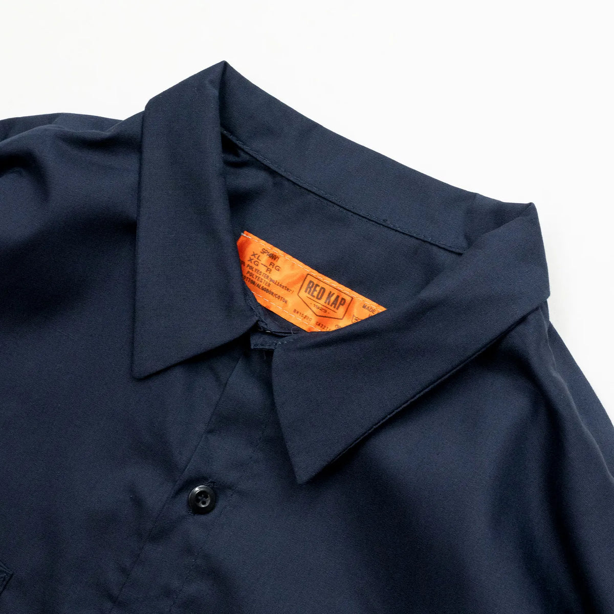 （Prime EXCLUSIVE）RED KAP / SHORT LENGTH SOLID WORK SHIRTS - NAVY