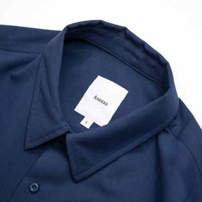 Anders™ / WIDE DRAPE S/S SHIRTS - DARK NAVY