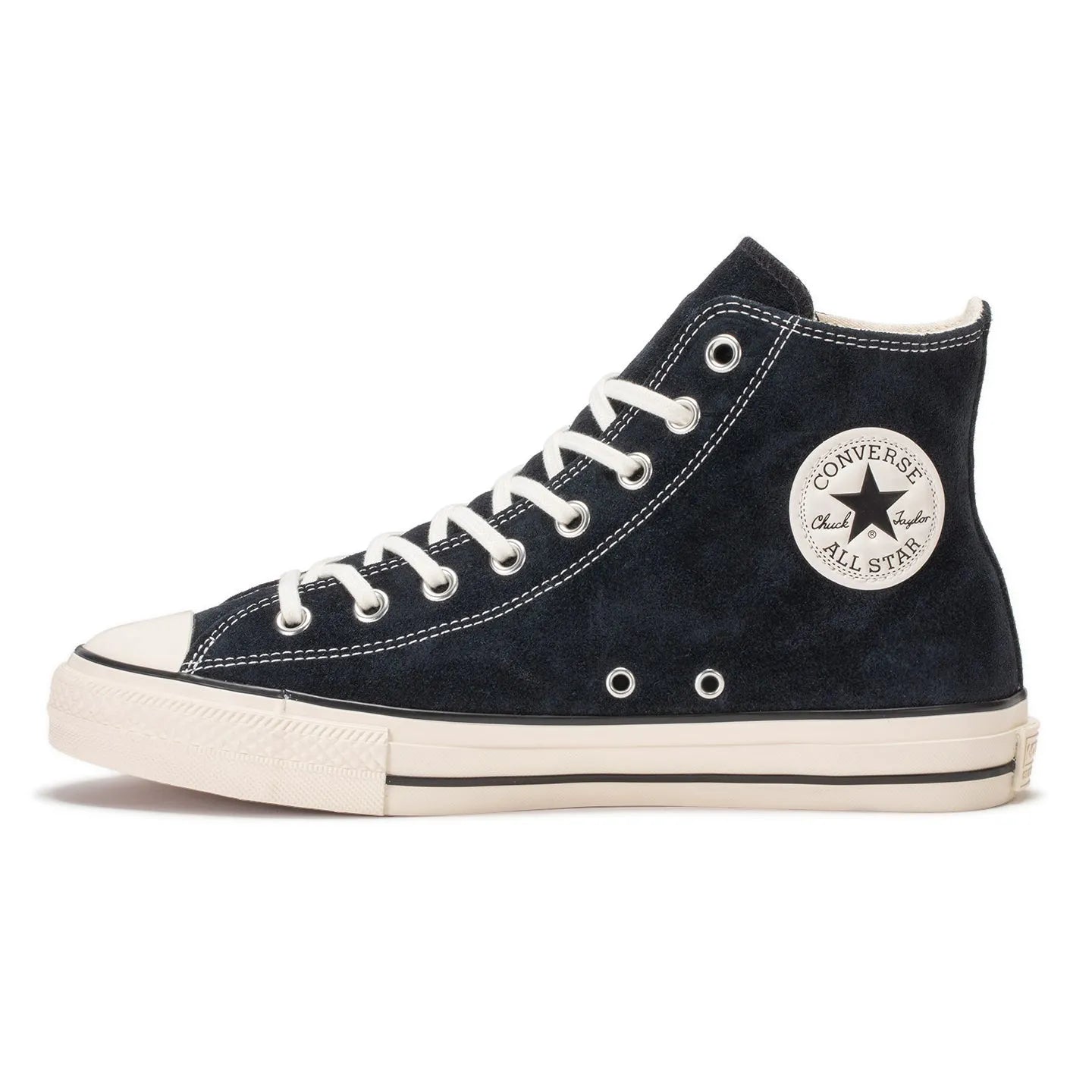 CONVERSE SKATEBOARDING(コンバーススケートボーディング)から待望リリース「ALL STAR(オールスター) SK」 のHIカットモデルのBLACKカラーの外側面からの商品写真