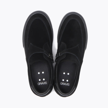 GRAVIS SKATEBOARDING REVERSE MONK STRAP - BLACK/BLACK