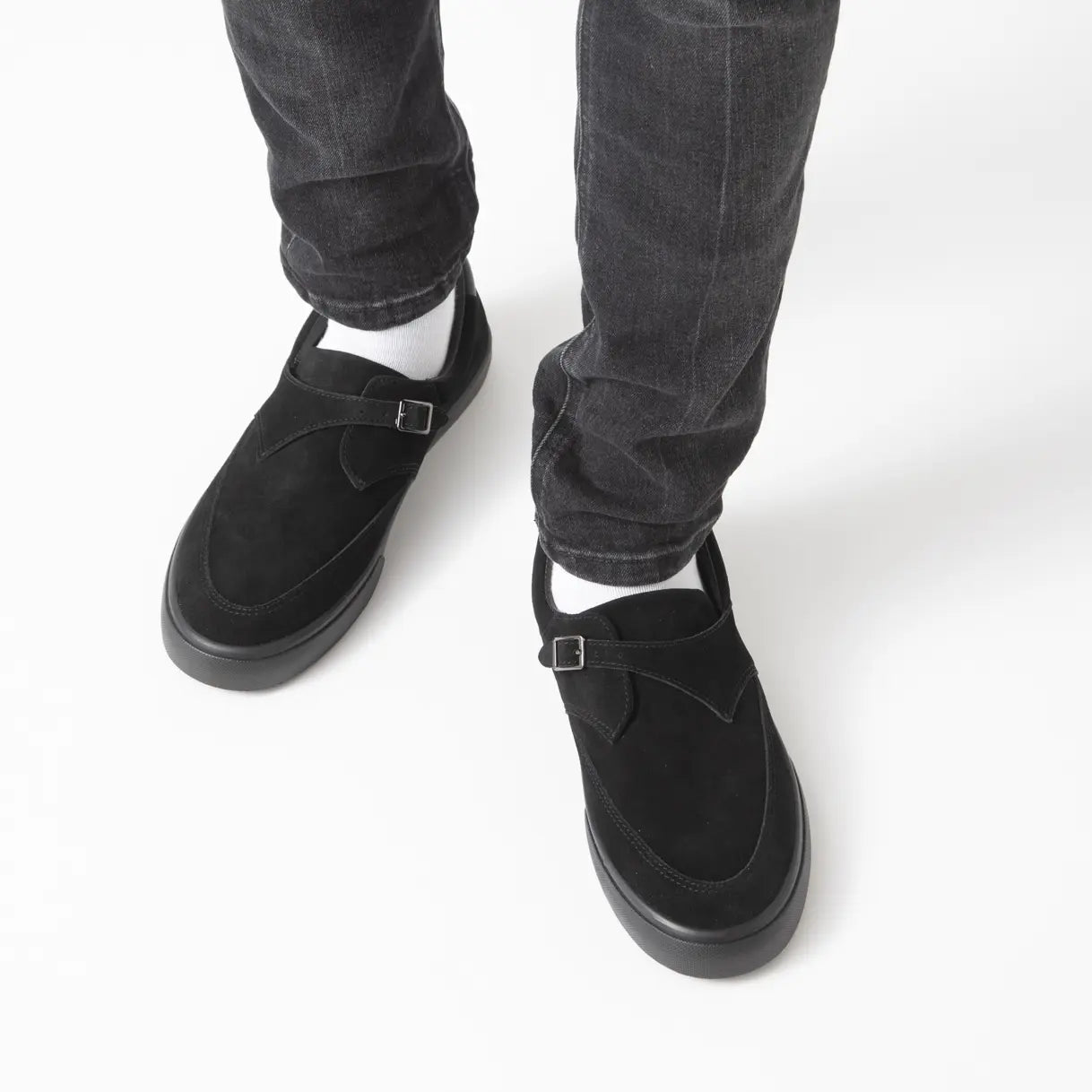 GRAVIS SKATEBOARDING REVERSE MONK STRAP - BLACK/BLACK