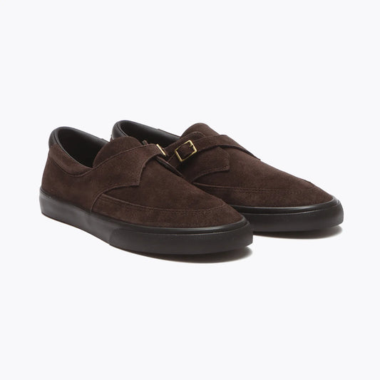 GRAVIS SKATEBOARDING(グラビススケートボーディング)のスエード素材のスケートボード・スケボーシューズ「REVERSE MONK STRAP」のBROWN/BLACKの商品写真