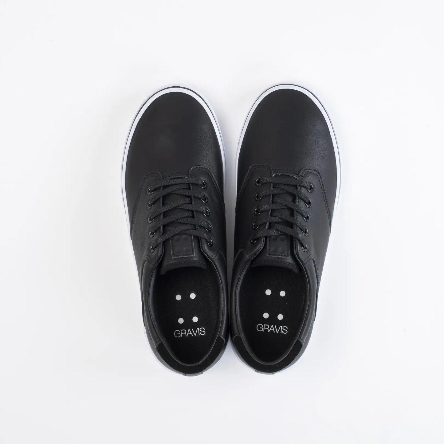 GRAVIS SKATEBOARDING FILTER LEATHER - BLACK/WHITE