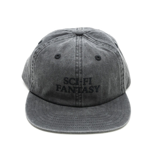 SCI-FI FANTASY WASHED LOGO CAP - BLACK