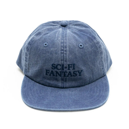 「SCI-FI FANTASY」のキャップ「WASHED LOGO CAP」のNAVYカラーの写真