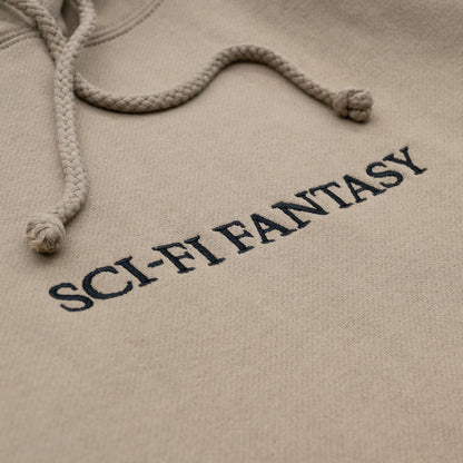 SCI-FI FANTASY OG LOGO HOODIE - STONE
