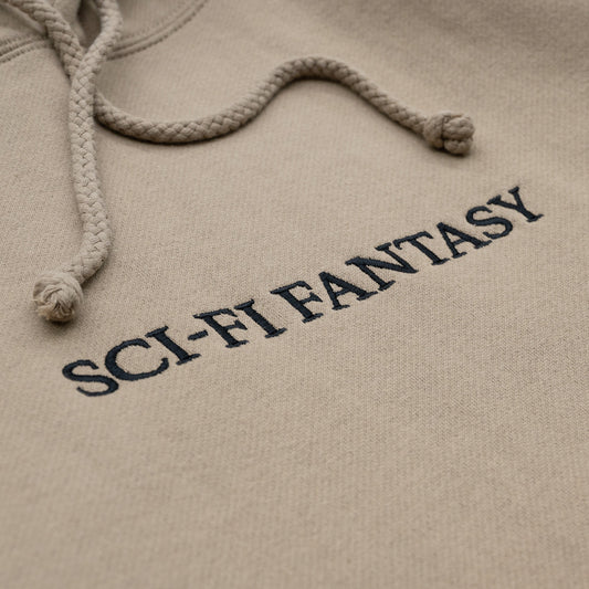 SCI-FI FANTASY OG LOGO HOODIE - STONE