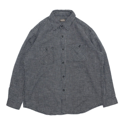 SUGER CANE SMALL PLAID L/S WORK SHIRTS - BLACK