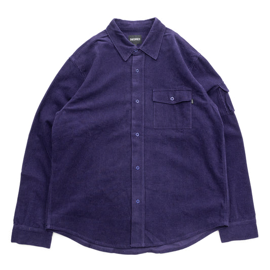 THEORIES WINSTON CORDUROY UTILITY L/S SHIRTS - PURPLE