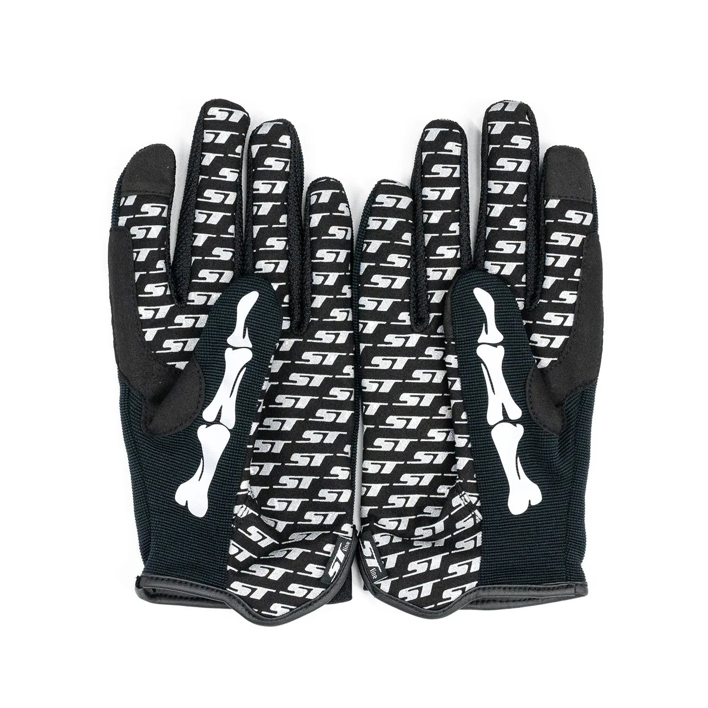 リフレクタープリントで「BONE」デザインが施された「ST LINE」の着脱が簡単でアクティブに動くユーザーに最適な「E-CLASS」の手のひら側の商品写真