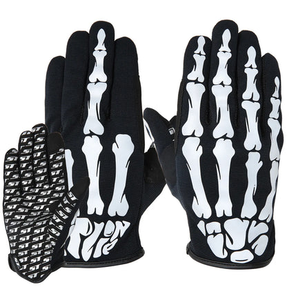 リフレクタープリントで「BONE」デザインが施された「ST LINE」の着脱が簡単でアクティブに動くユーザーに最適な「E-CLASS」の左右の甲側のBONEデザインとひら側のグリップ商品写真