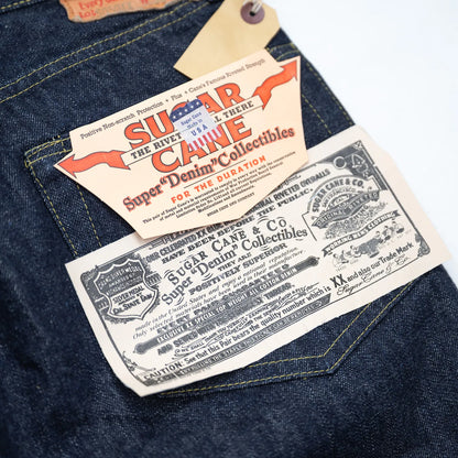 SUGAR CANE(シュガーケーン)の「Super Denim Collectibles」シリーズ第三弾の「1940’s SPECIAL (Made in USA / SC49050)」の商品ラベルの写真