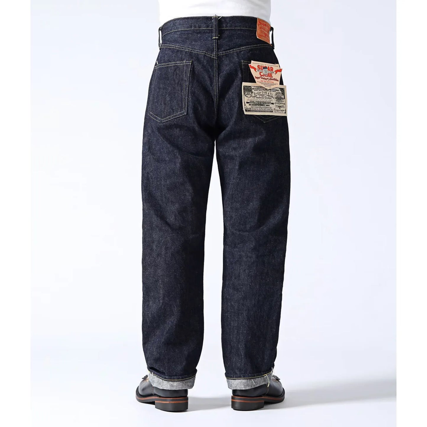 SUGAR CANE(シュガーケーン)の「Super Denim Collectibles」シリーズ第三弾の「1940’s SPECIAL (Made in USA / SC49050)」の背面からの着用写真