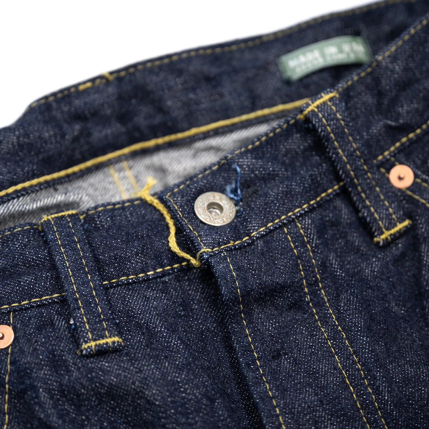 SUGAR CANE(シュガーケーン)の「Super Denim Collectibles」シリーズ第三弾の「1940’s SPECIAL (Made in USA / SC49050)」のフロントウエスト周りの写真