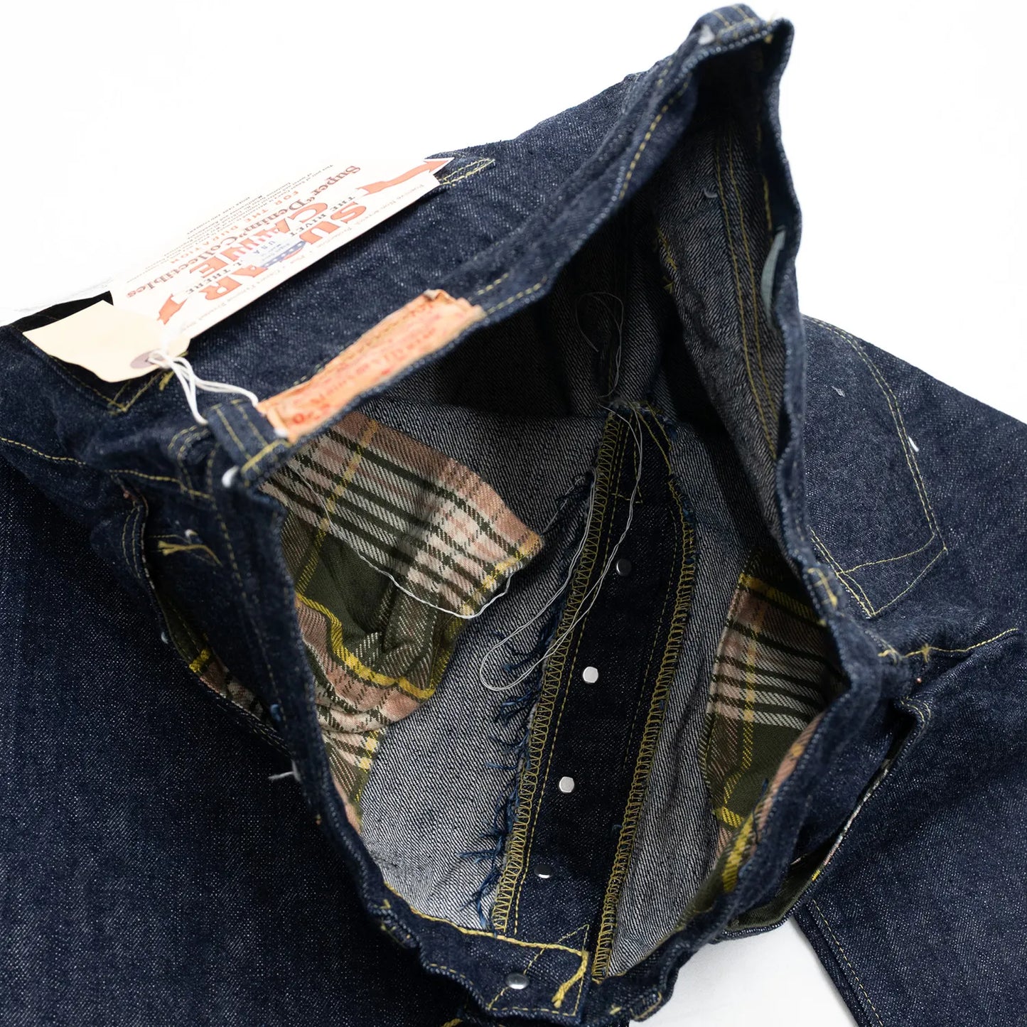 SUGAR CANE(シュガーケーン)の「Super Denim Collectibles」シリーズ第三弾の「1940’s SPECIAL (Made in USA / SC49050)」のネル生地ポケットの写真