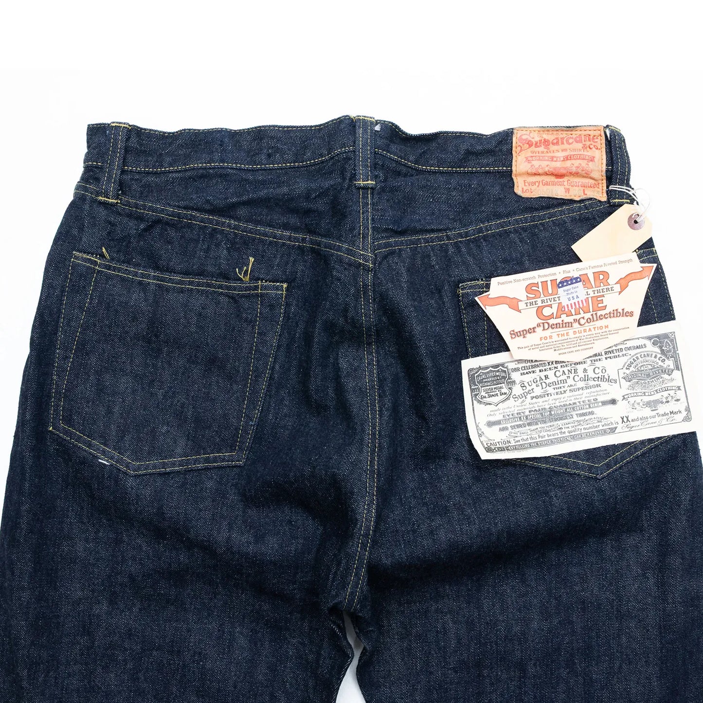 SUGAR CANE(シュガーケーン)の「Super Denim Collectibles」シリーズ第三弾の「1940’s SPECIAL (Made in USA / SC49050)」の背面ウエスト周りの写真