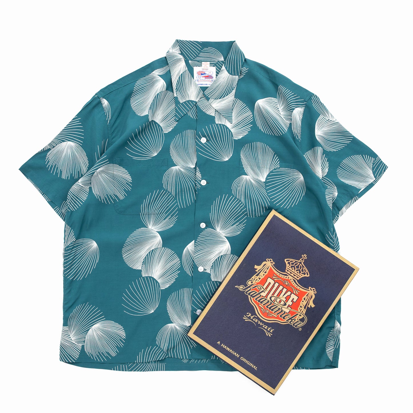SUN SURF DUKE KAHANAMOKU SPECIAL EDITION DUKE'S SHELL SHORT SLEEVE - GREEN(DK39450)