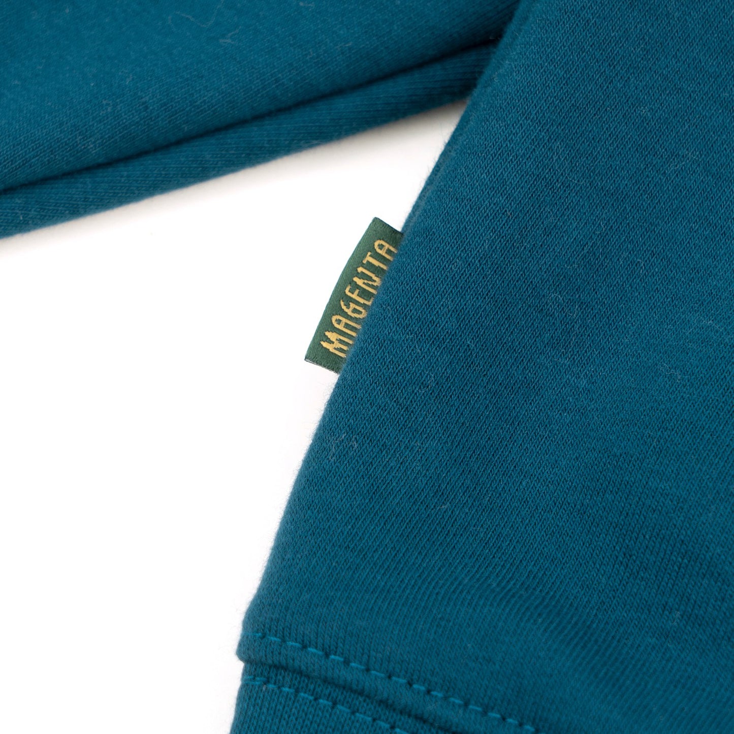 MAGENTA SCRIPT CREWNECK - PETROL BLUE