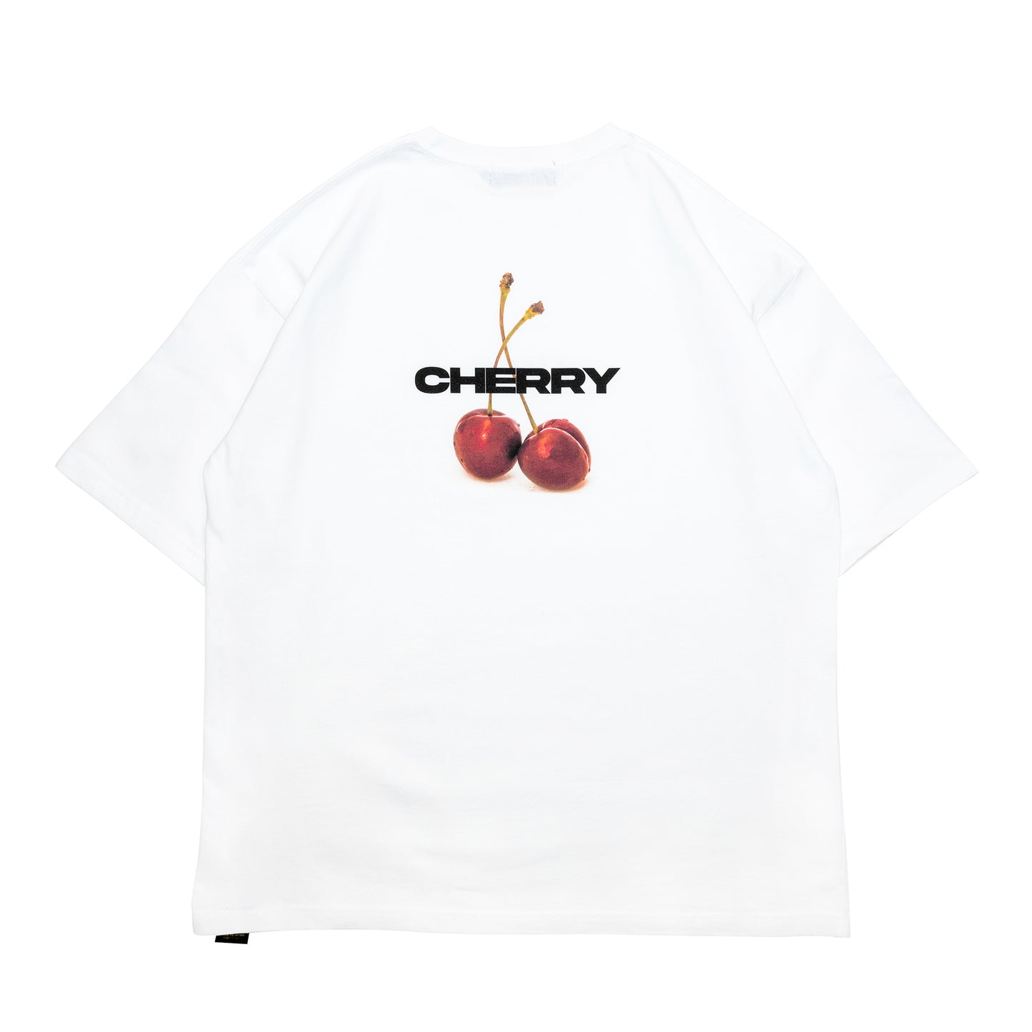 CLUMSY PICTURES CHERRY S/S WIDE TEE - WHITE