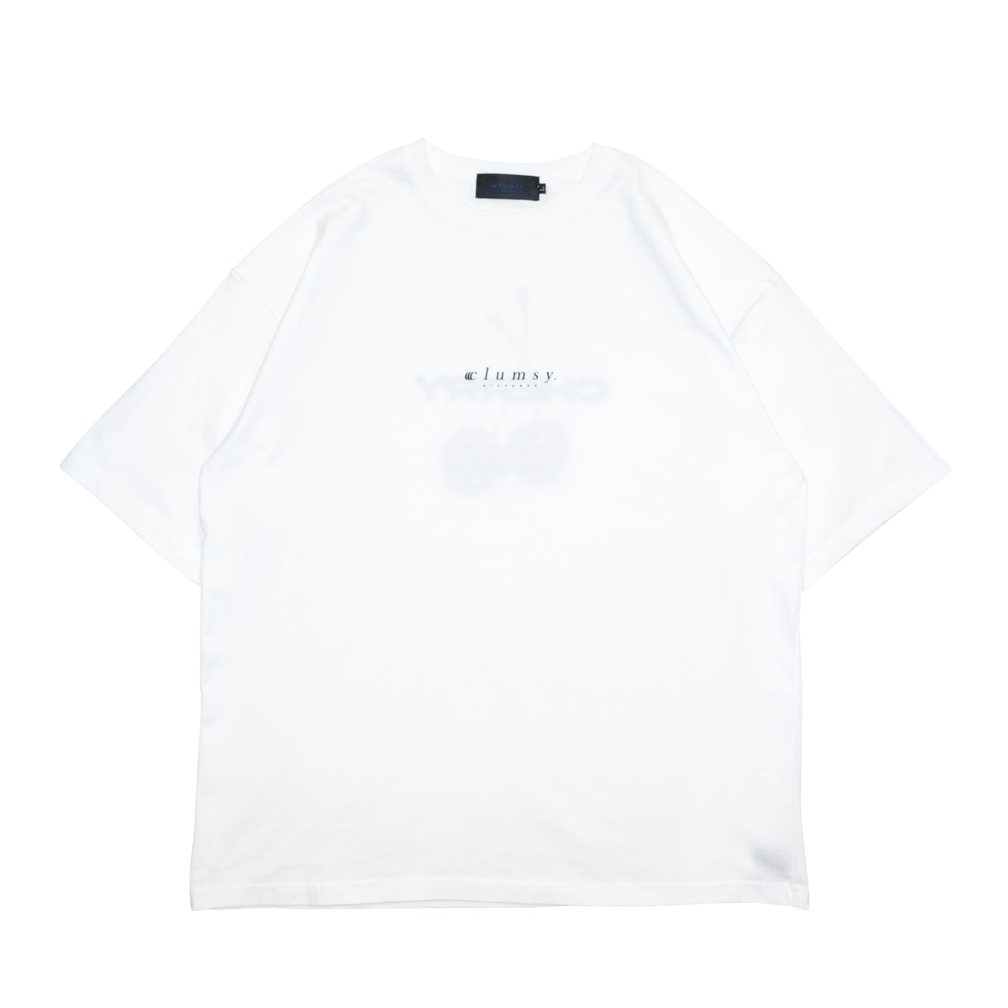 CLUMSY PICTURES CHERRY S/S WIDE TEE - WHITE