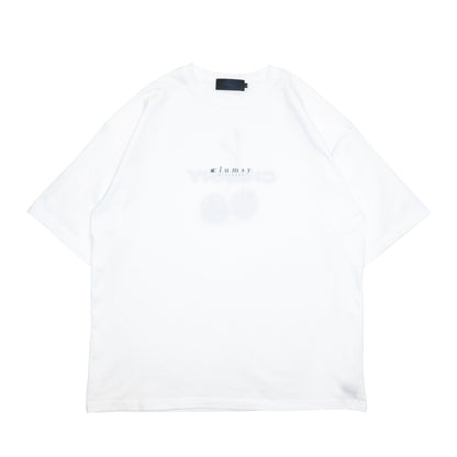 CLUMSY PICTURES CHERRY S/S WIDE TEE - WHITE