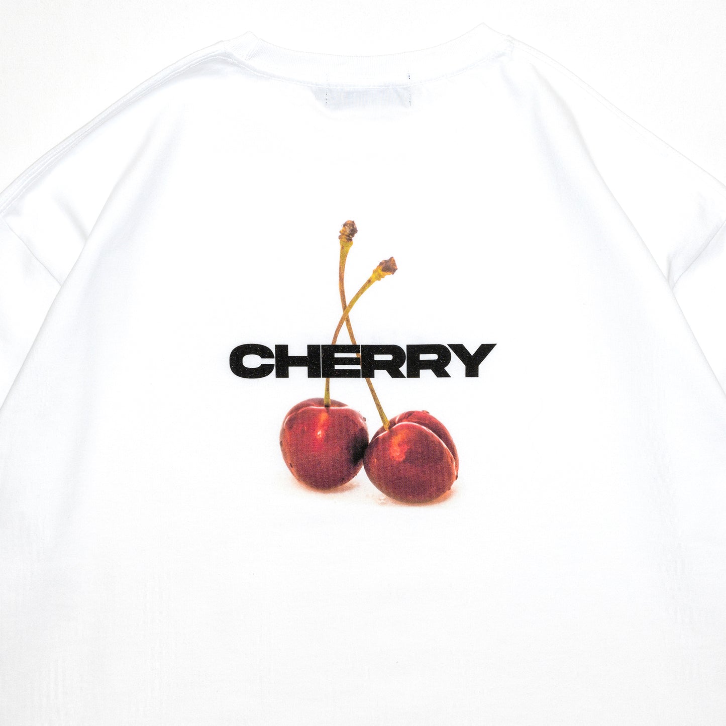 CLUMSY PICTURES CHERRY S/S WIDE TEE - WHITE