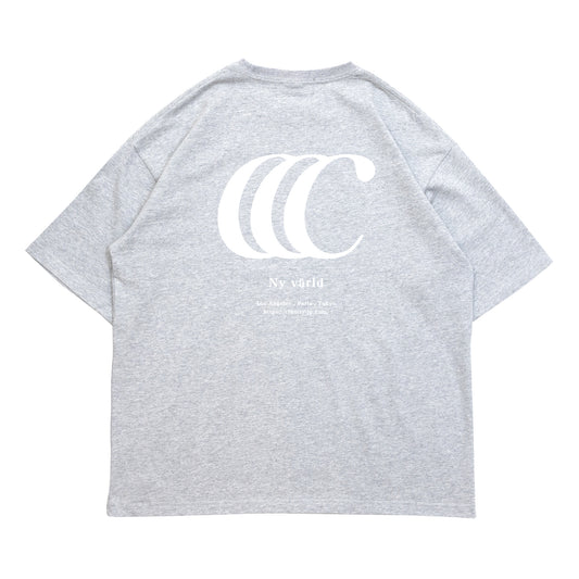 CLUMSY PICTURES LIMITED CCC S/S WIDE TEE - GRAY/WHITE