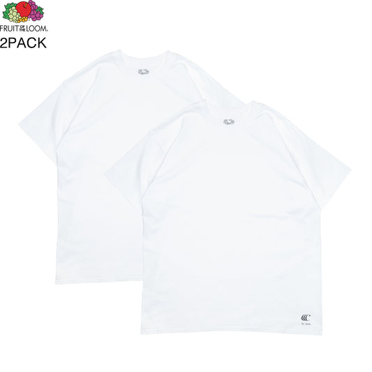 CLUMSY PICTURES FRUIT OF THE ROOM 2 PACK S/S TEE - WHITE